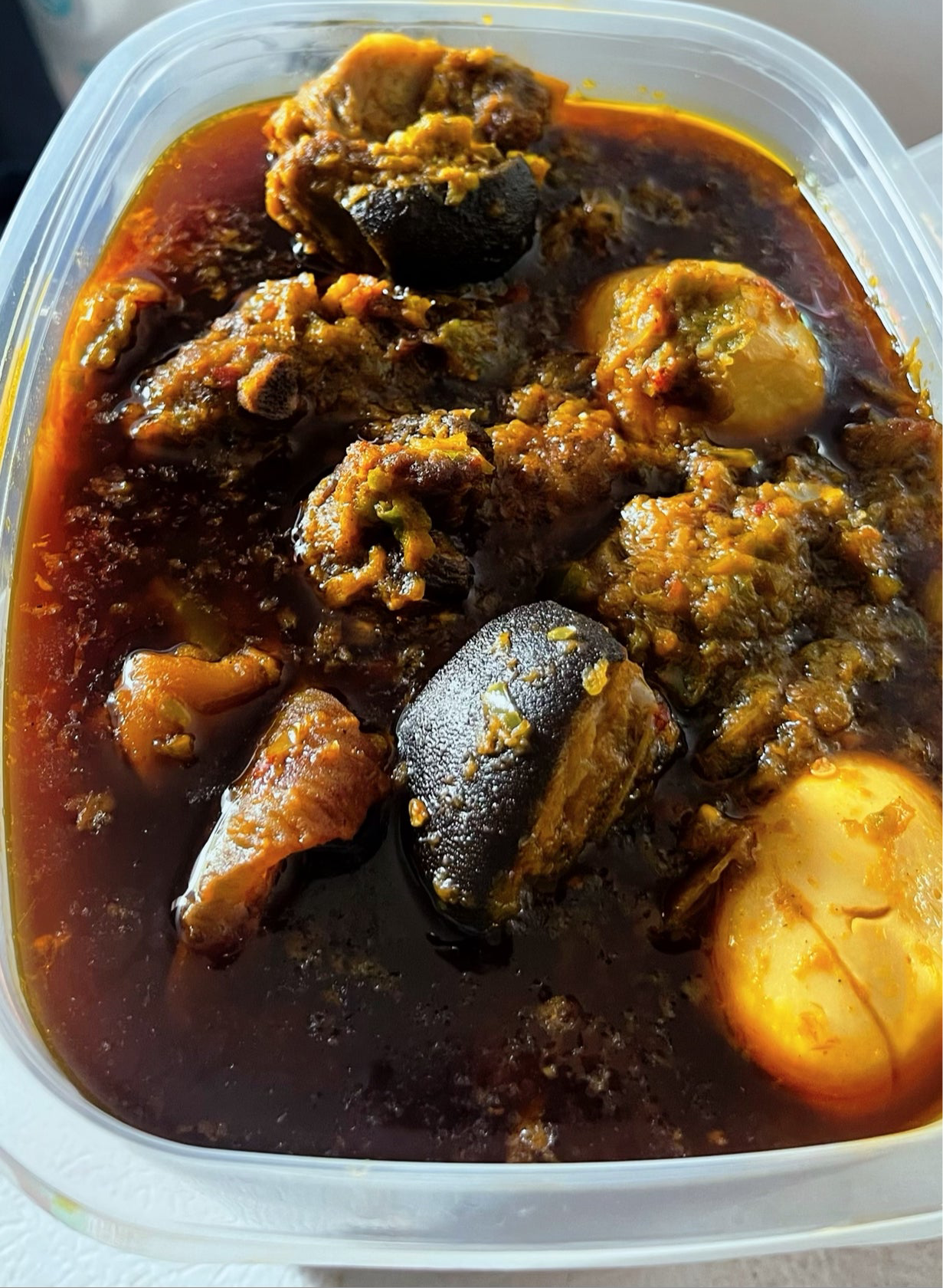 AYAMASE(OFADA STEW)